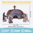 Empty Tomb Easter Scene and Cross Decoration Wooden Jesus Nativity Christ Statue Christian Easter Tray Decor for Home Office Tabletop