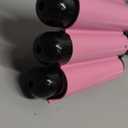 MODVICA 3 Barrel Curling Iron Wand 26mm Hair Waver Temperature Adjustable Ceramic Hair Curling Iron (Pink) (25mm)