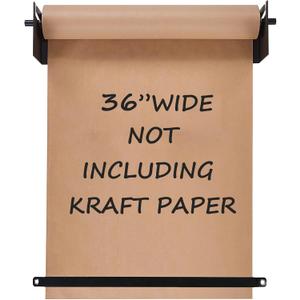 36Kraft Paper Dispenser Holder Wall Mount, Heavy-Duty Paper Cutter Butcher Paper Dispenser to Do Lists, DIY Drawing, Taking Note, Artwork, Daily Special - Black