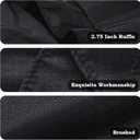 Ruffle Pillow Cases King Size Set of 2 Soft Wrinkle Resistant Brushed Microfiber Ruffled Pillowcases Envelope Pillow Shams Cover Festive Gift for Hotels, Guest Rooms 20x36 Inch (Black)
