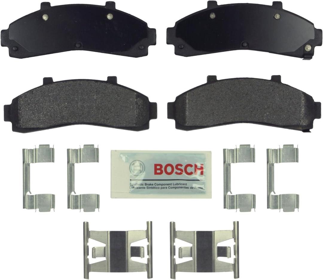 BOSCH BE652H Blue Ceramic Disc Brake Pad Set With Hardware - Compatible With Select Ford Explorer, Ranger; Mazda B2300, B2500, B3000, B4000; Mercury Mountaineer; FRONT