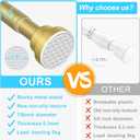 MEXAU 2 Pack Tension Curtain Rod For Window 45-77 Inches Adjustable Expandable Gold Spring Tension Rod Spring Curtain Rods No Drilling Extension Rods Tension Rod for Closet Doorway Kitchen
