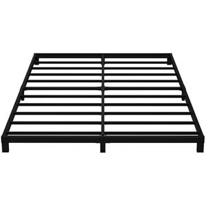 Fly-CTsoar 5 Inch Low California King Bed Frames Heavy Duty Metal Platform, No Box Spring Needed, Easy Assembly Mattress Foundation, No Noise, Black