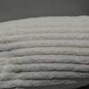 BEDELITE Fleece Throw Blanket 300GSM King Blanket Striped Cream White 108"x90"