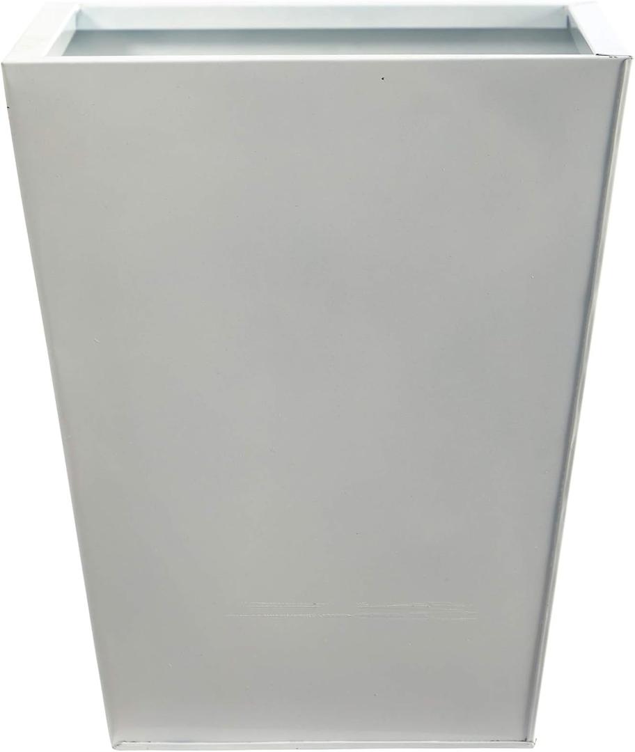 Nearly Natural 15in. Classic Square Metal Planter (White)