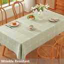 TruDelve Green Cloth Tablecloth 60 x 84 Inch Rectangle Table Cloths for Rectangle Tables Rustic Oblong Washable Tablecloths(Green,84"x60",Rectangular)