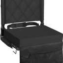 Sheenive Stadium Seats for Bleachers with Back Support, Bleacher Seats with Backs and Cushion Wide, Padded Portable Folding Comfort Stadium Chair with Shoulder Strap, Perfect for Sports Events (Black)