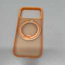 TORRAS 360 Magnetic Stand for iPhone 17 Pro Case, [Fit for MagSafe] [Rotatable Ring Kickstand] [4X MilGrade Shockproof] Slim Phone Cover, Camera Button, Cosmic Orange, Translucent, Ostand O3 Fitness