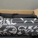 HEBE Outdoor Rug Waterproof 9x12, Reversible Plastic Straw Rug RV Camping Rug, Indoor Outdoor Patio Mat Clearance, Outside Carpet for Porch,Deck,Camper,Balcony,Backyard,Picnic (Diamond/Grey)