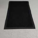 Durable Front Door Mat, Absorbent Muddy Dirt Resist Welcome Door Mats Outdoor Indoor, Stain and Fade Resistant, Non-Slip Rubber Backing Low Profile Doormat for Entryway, 3017, Black, Size 30" x 17"