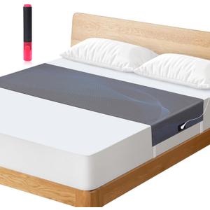 Grounding Sheets: Earthing Bed Sheets with Adjustable Straps -Conductive Silver Fiber Grounded Sheets for Sleep -Grounding Mat for Bed with Cord and Tester (Gray,82x21)