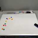 H-Qprobd 3' x 2' Magnetic Whiteboard Large Dry Erase White Board 36"x24" Aluminum Presentation Whiteboard with Long Pen Tray, 6 Markers, 2 Erasers &12 Magnets