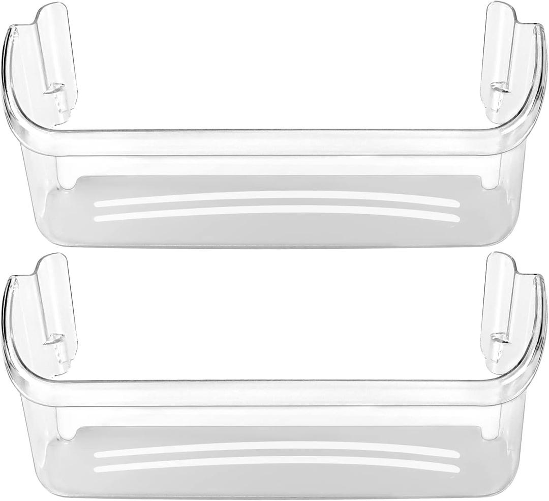 Upgraded 242126602 Refrigerator Door Bin Shelf Replacement Part Compatible with Frigi.daire Refrigerator Door Shelf 2421266 PS12364199 FFSS2625TS0 LFSS2612TF0 Door Shelf Shelves by AMI PARTS (2 Pack)