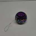 Sunnydaze 6-Inch Glass Mosaic Hanging Bird Feeder for Outdoors - Fly-Through Wild Bird Feeder - Purple
