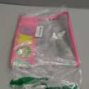 eurovicky Clear American Mahjong Tile Bag, Waterproof Empty Mahjong Storage Bag with Zipper and Letters, Portable Mahjong Organizer for Game Accessories, Bag Only (Vibrant Rosered)