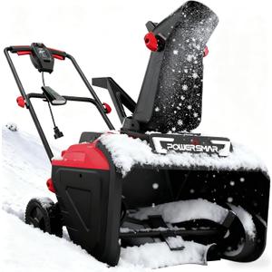 PowerSmart 21" Electric Snow Blower,15 Amp Motor, 2100 RPM, 30 ft Throwing Distance, LED Light for Enhanced Visibility, Corded Design,Perfect for Driveway,Garden, Deck,Garage