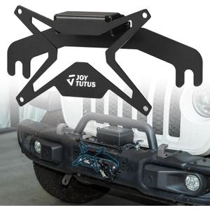 JOYTUTUS Universal Flip-Up License Plate Mount For 10" Hawse Fairlead, License Plate Holder Compatible With Pickup Truck Off-Road Car RV Bumper Winch Hawse Fairlead Front License Plate Bracket