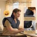 Neck and Shoulder Heating Pad: 2X Graphene Extra Hot Max 160 for Faster Deeper Pain Relief - 4H Auto Shut Off for Home Office Use - Machine Washable - Gifts for Dad Grandpa Husband