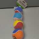 Squeaky Balls for Dogs, Squeaky Dog Toys Balls for Fetch, Funny Puppy Chew Toys, Built-in Squeaker, Idea for Doggie Birthday Gift, Medium - 4 Pack (Mixed Color A)