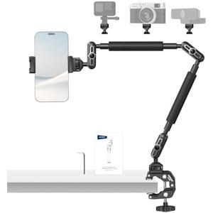 Amazon.com : NEEWER 22" Magic Arm w Desk C Clamp, Overhead Camera Mount with Articulating Mic Boom Arm 1/4" 3/8" Threads for ARRI, Desktop Stand Holder for Phone Microphone Webcam Action Camera Video Light, UA057 : Electronics