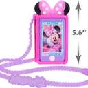 Disney Junior Minnie Mouse Chat with Me Pretend Play Cell Phone Set, Lights and Sounds, Easter Basket Fillers, Gifts, Presents, Kids Toys for Ages 3 Up by Just Play, Kids Toys for Ages 3 Up by Just Play