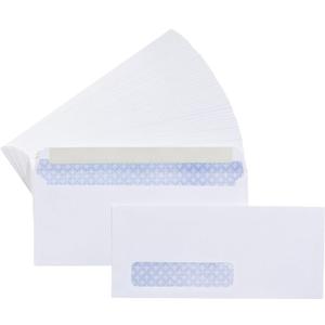 Amazon Basics #10 Security-Tinted Self-Seal Business Envelopes with Left Window, Peel & Seal Closure - 500-Pack, White