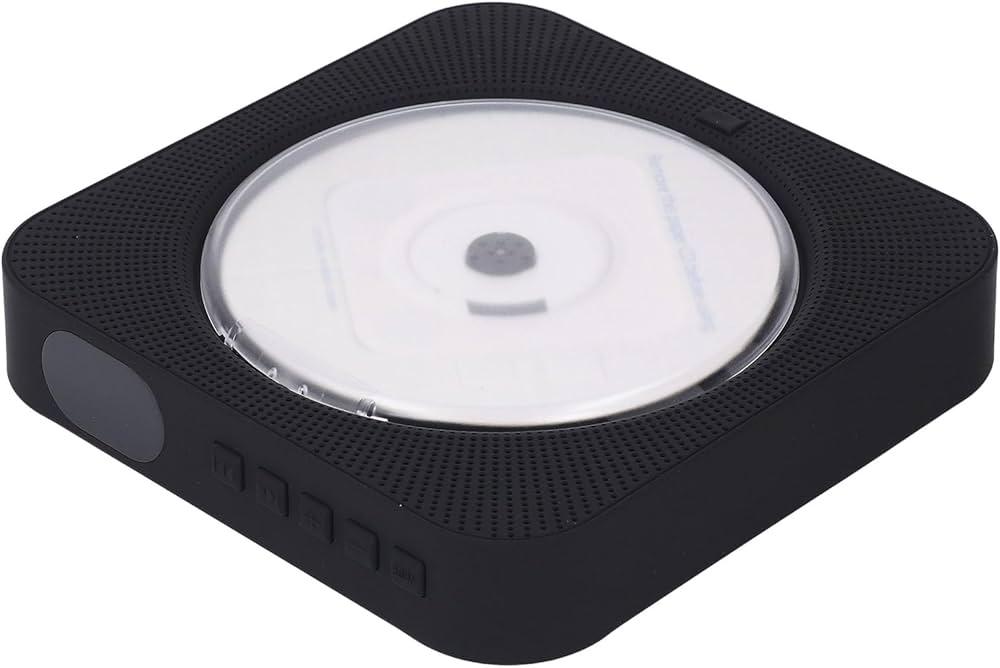 Desktop CD Player with Speakers, CD Players for Home, Portable CD Player with BT5.0, AUX 3.5mm Ports, Repeat, Remote Control, Immersive Bass Speaker (Black)