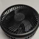 Portable Oscillating Rechargeable Fan, Battery Operated with 4 Speed Settings & Remote Control, Desk Travel Pedestal Fan for Sleeping, Camping, Cruise, RV - Black 8" USB C