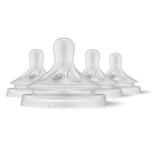 Philips Avent Natural Response Nipple, Slow Flow (Flow 2), 4-Pack, SCY962/04 (4 Count (Pack of 1))