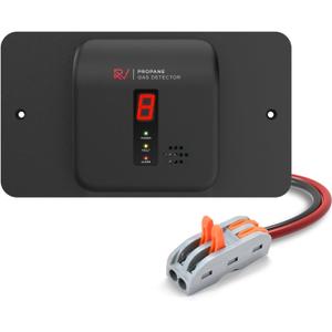 RV Propane Gas Detector, Digital Propane/LP Gas Alarm-12V DC for Motorhome Travel Trailer, Motor Coach, Truck Camper, (R601 Black) RV Propane Gas Detector, Digital Propane/LP Gas Alarm-12V DC for Motorhome Travel Trailer, Motor Coach, Truck Camper, (R601 Black)