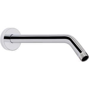 HarJue Shower Arm with Flange and Teflon Tape, Wall Mounted Shower Pipe 304 Stainless Steel Extension Arm for Fixed Shower Head & Handheld (12 Inches, Chrome)