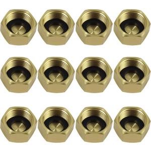 12-Pack Compression Cap, Cap for Water Line with Sealing Rubber Gasket for Sink Shut Off Angle Stop Valve, Practical Accessories for Water Line Plumbing Faucet Hose