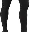 Truform 30-40 mmHg Compression Stockings for Men and Women, Thigh High Length, Dot-Top, Open Toe, Black, Medium
