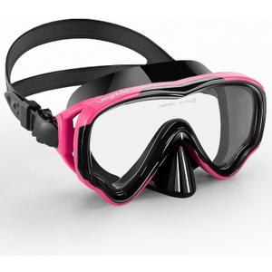 VegoVia Adult Swim Goggles with Nose Cover, 180° Clear Wide View No Leak Diving Mask Pool Goggles for Women Men Adult Youth