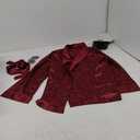 ATTBEA Halloween ThePajamaMan Costume for Unisex, Mogul Outfits Jacket Robe Coat and Black Silk Shirts size M