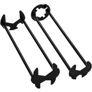 2pcs Basin Wrench Multifunctional Sink Wrench 7 Sizes Faucet Tool Four-jaw Hex Spanner Universal Plumbers Tool for Tight Spaces Kitchen Bathroom Home (2pcs Wrench)