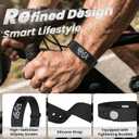 Vibrating Alarm Wristband Heavy Sleepers Adults Wrist Band Shock Clock Watch Bands for Deaf People Silent Bracelet Sleeper Wearable Bed Shaker Sleep Tracker Ring Watches Sleep Apnea (3pcs Black)