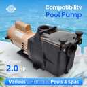 W3SP2615X20 2 HP In-Ground Pool Pump Single Speed High Flow 2" Inlet with Dual Voltage 115/230V 1-Speed 2HP Swimming Pool Super Pump with Filter Basket Fitting Adapter Replace# SP2615X20