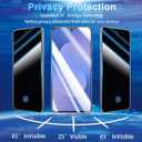 2+2 Pack Privacy Screen Protector Compatible with Galaxy S25 FE 5G - 2 Tempered Film + 2 Camera Lens Glass - High Clarity - Bubble Free - Anti-Spy Protection - Anti-Shatter