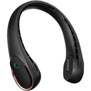 FrSara Neck Fan, Bladeless Neck Fan, Upgraded 4000mAh, Long Endurance, Upgraded air volume, Easier to Use, 360° Cooling, No Hair Twisting, Non-Slip Material, Rechargeable, 3-Speed