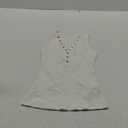 Jauoop Women's V Neck Tank Tops Summer Ribbed Sleeveless Henley Shirts Sexy Low Cut Button Down Cami Knit Tees (Medium, 0-button-white)