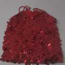 Women's Sequin Tank Tops Fashion Sleeveless V Neck Camisole Sparkle Strappy Halter Shirt for Party Christmas Concert Outfits (Medium, Red)