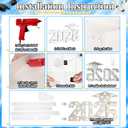 2026 Light Up Numbers Marquee 3FT for Graduation Decorations with Graduation Cap, White Big Mosaic Number with Lights 2026 Cardboard Pre-Cut Frame for Class of 2026 High School College Grad Party