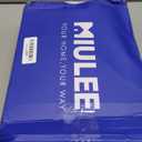 MIULEE Set of 2 Waffle Bathroom Rugs, Boho Bath Rug Super Absorbent, Non Slip Washable Ultra Soft Rubber Backed Shower Bath Mats for Floor, Tub, Shower, Bordered Design, Blue, 17"x24"+18"x30"