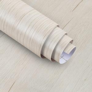 4 x 24"x 200" Faux Wood Grain Wallpaper Peel and Stick Waterproof White Maple Wood Contact Paper Thicken Self-Adhesive Removable Vinyl Wrap Modern for Apartment Cabinet Kitchen Countertops