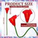 Hoteam 36 Pcs 4th of July Artificial Flowers Red White and Blue Decoration 250th Anniversary Patriotic Calla Lily Picks Decorations Independence Day Memorial Day Table Decor (Red,White,Blue)