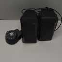 SOULION C30 Computer Speakers, USB Powered & 3.5 mm AUX Bluetooth Speakers for Desktop Monitor, LED Flame Lights & Easy-Control Pod, Gaming Speakers for Laptop Tablet Phone - Black