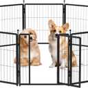 Dog Playpen Indoors/Outdoor, 24 inch 12 Panels Dog Play Pen for Small Dogs, Rustproof Metal Pet Fence for RV Camping/Yard/Garden