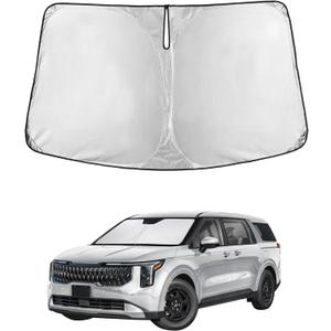 EcoNour Windshield Sunshade Compatible for Kia Carnival 2022-2024 2025 2026, Sun Visor for Front Windshield & Window Sun Shade Cover, UV Heat Blocker & Protector, Car Accessories