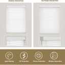 2 Inch Faux Wood Blinds with Valance Cordless Light Filtering Windows Horizontal Blinds for Living Room, Bedroom, Interior Door Windows,White,24" W x 36" H
